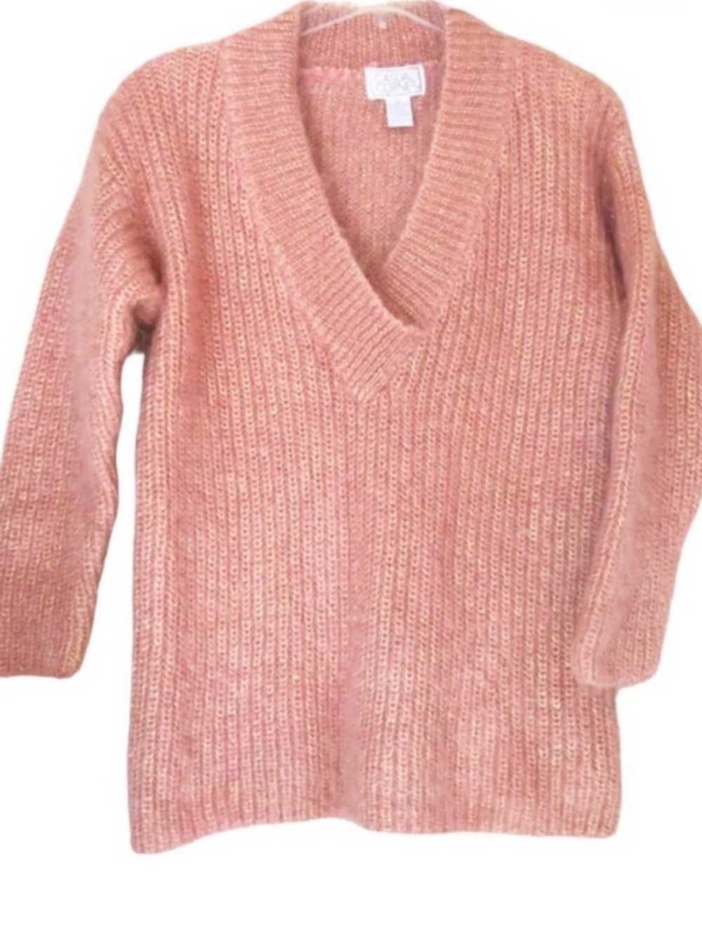 Mohair Pink & Gold Metallic Lustre Oversized Sweater Medium